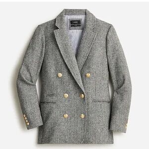 J. Crew Bristol blazer in graphite herringbone wool 10 Petite